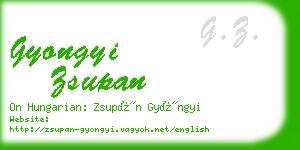 gyongyi zsupan business card